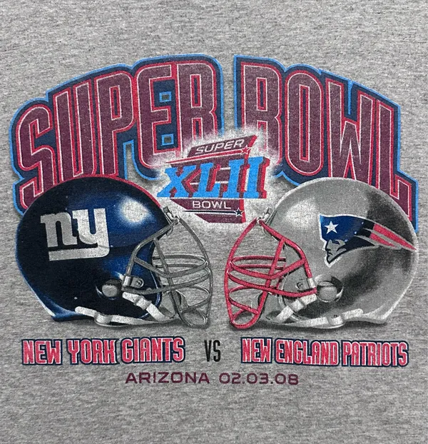 Super Bowl XLII Giants vs Patriots Football Shirt - Image 4
