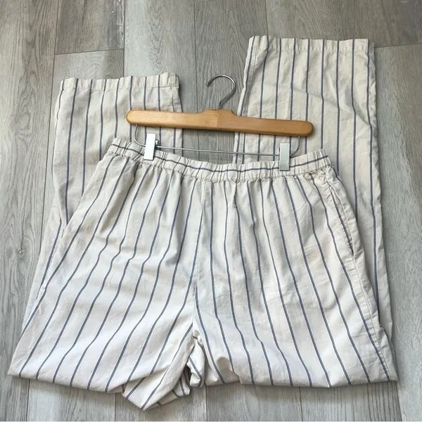 Wilfred Striped Pants organic cotton straight leg womens Cream (large) nautical - Image 4