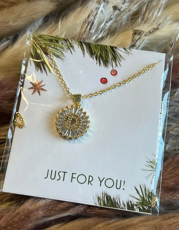 Nordstrom NWT Letter D - Mini Pave Alphabet Pendant Gold Necklace - Image 2