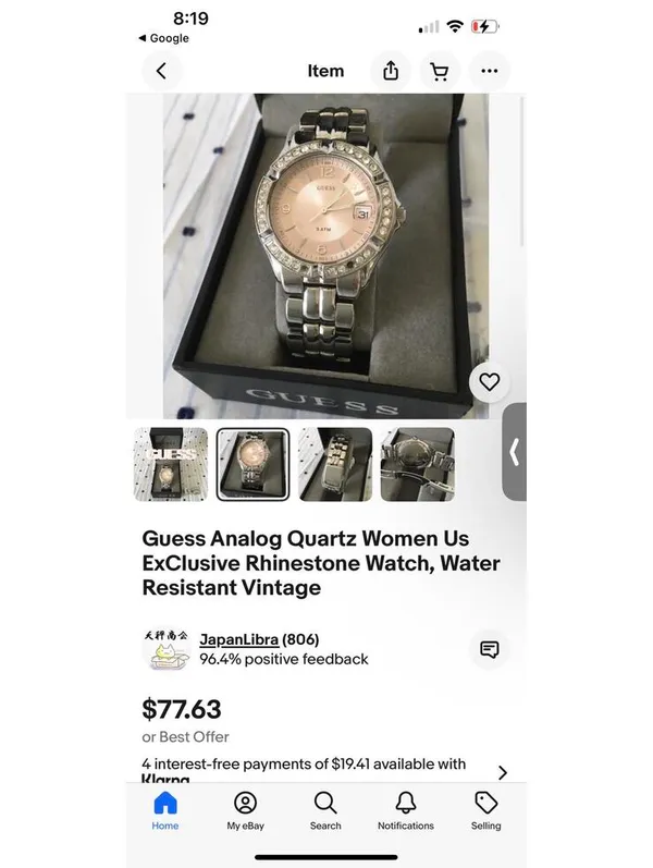 Guess Women's Rhinestone Analog Watch - Quarts - Image 4
