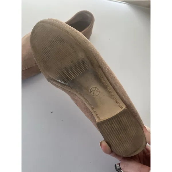 A New Day Blush Blush Pink Suede Leather Loafers Size 7.5 - Image 6