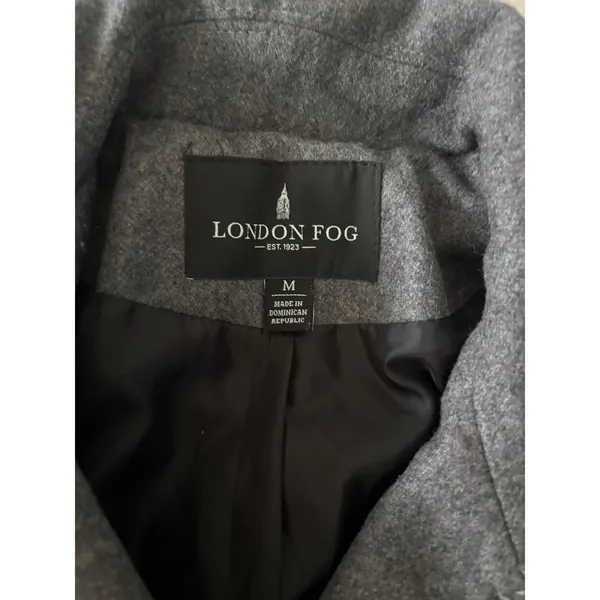 London Fog Women's Gray Wool Blend Coat Jacket Classic Pea Coat Medium‎ - Image 5