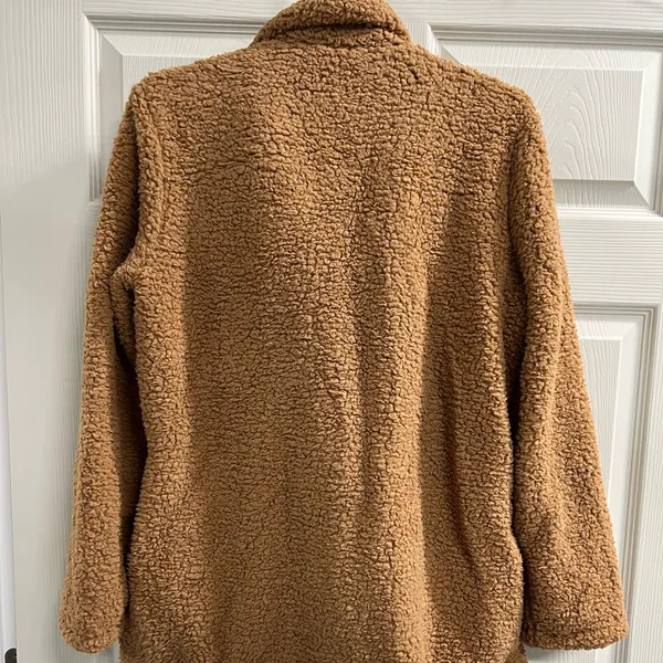 Women’s Light Brown Fleece Jacket - Image 2