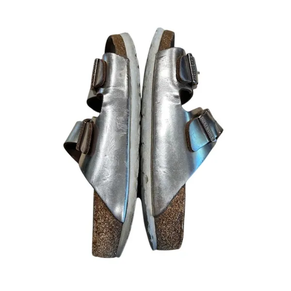 Birkenstock Arizona Chunky Platform Sandals Metallic Silver 36 EU / 5-5.5 US - Image 8
