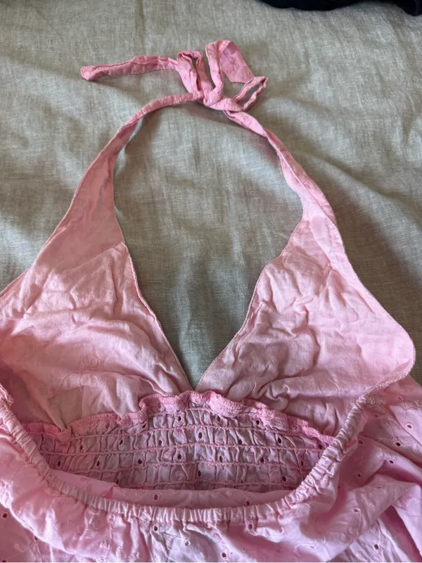 Y2K So Wear It Declare It Baby Pink Halter Top - Image 7
