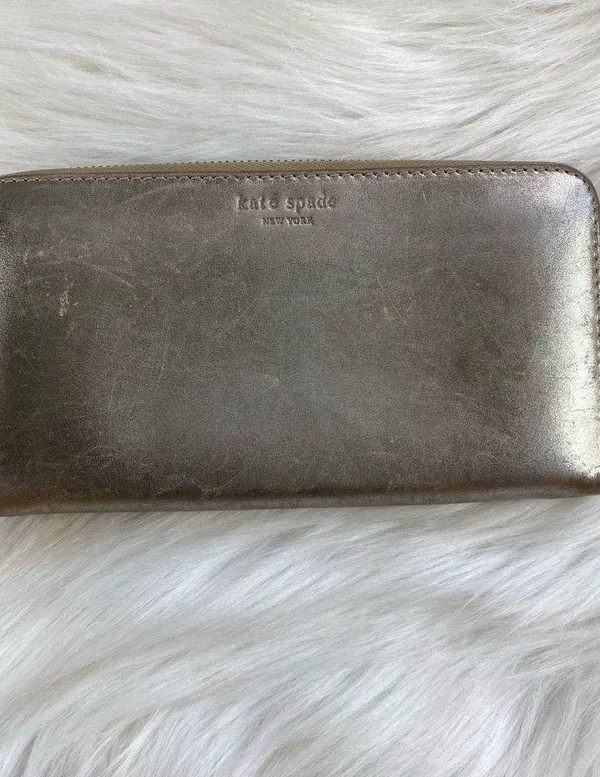 Kate Spade New York Gold Zipper Wallet - Image 3