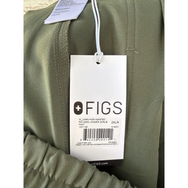 FIGS Women Relaxed Uman Jogger Scrub Pants Olive Green High Waisted Size XXL NWT - Image 7