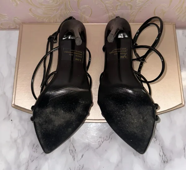 Cape Robbin black pointed strapped heels size 6.5 women’s - Image 5