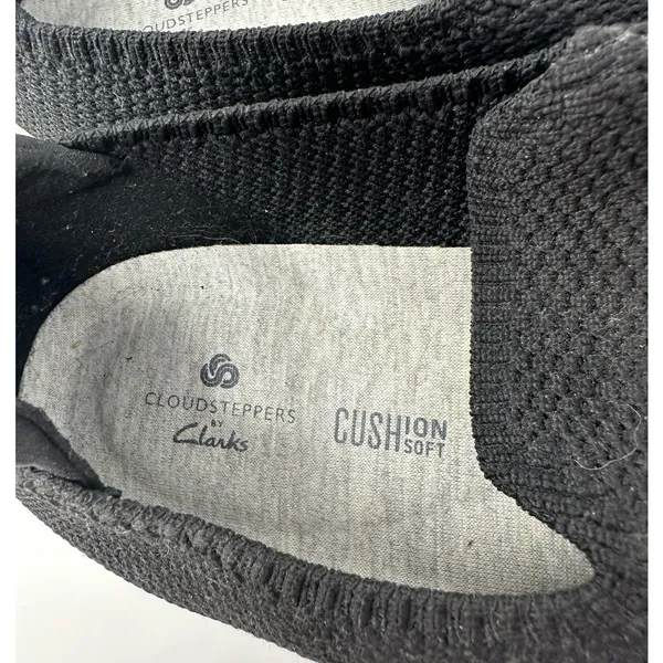 Clarks Size 7.5 Flats‎ Black Cloud Steppers Comfort Shoe Slip On Workwear Ortho - Image 5