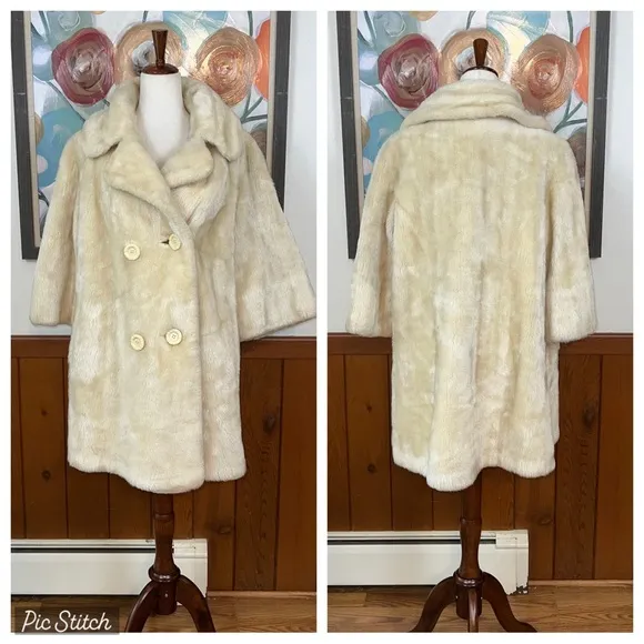Funky Vintage 1960s/70s Alatia Almanac Faux Fur Coat! - Image 2