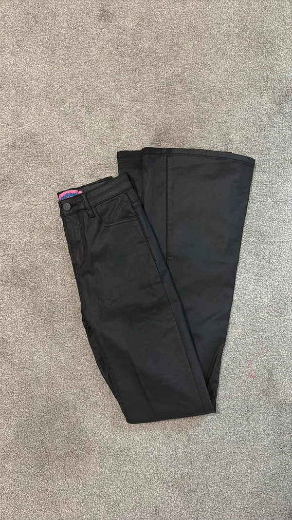 Edikted Leather Flare Pants - Image 3