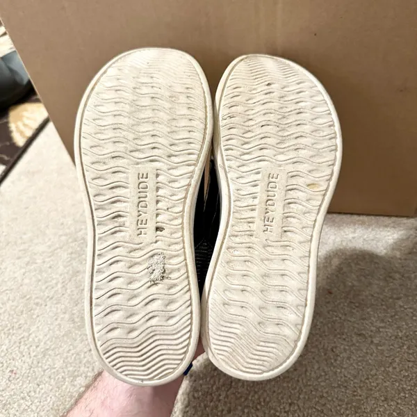 Hey Dude Women Size 9 Kenina Sparkling Grey‎ Laced Slip On Comfort Casual Summer - Image 2