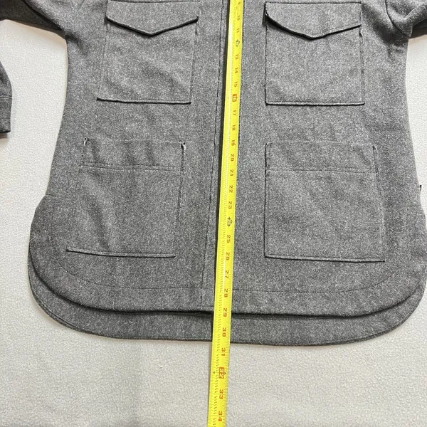 Banana Republic Ladies' Structured 4 Pocket Button Shacket Shirt Jacket Gray‎ S - Image 7