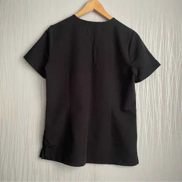 Scrub Top Casma Three Pocket Women's Small Black Technical Uniform Shirt - Image 6