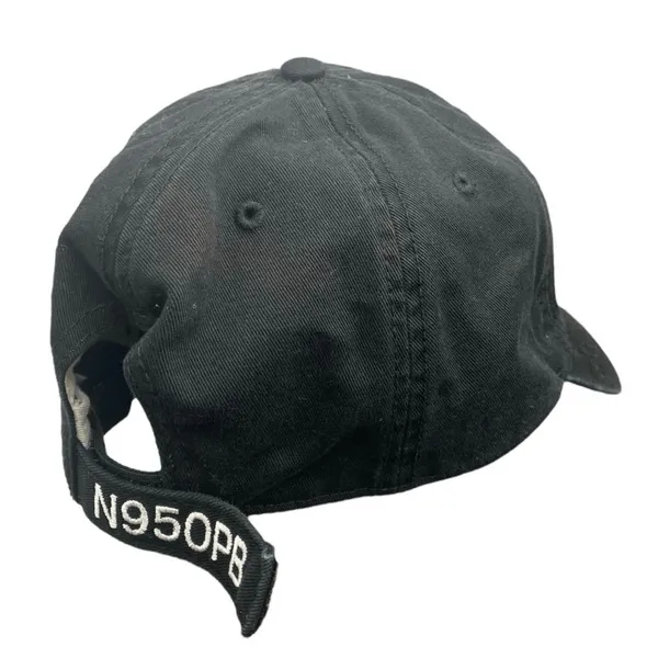 Big Bunny Women's Black Embroidered Adjustable Playboy Baseball Cap Hat OS - Image 2