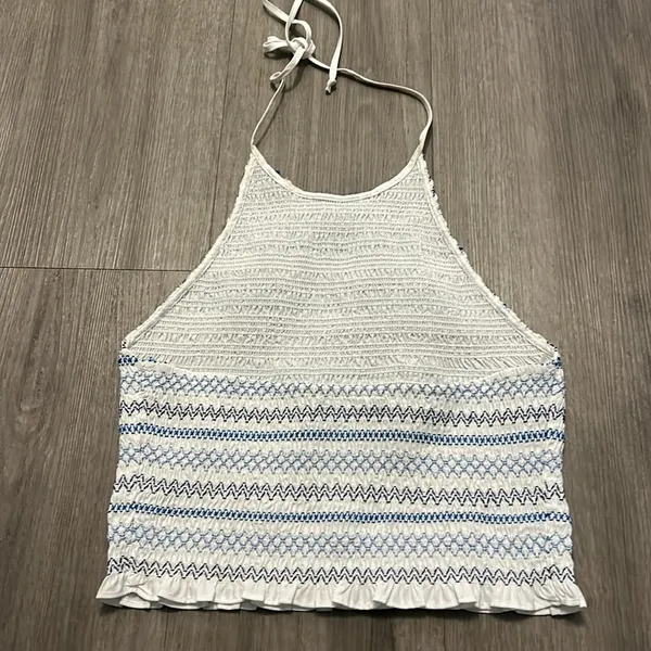 Zara Halter Tie Neck Tank Top - Image 2