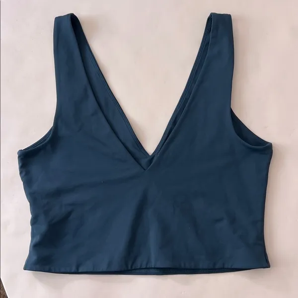 Babaton x Aritzia Contour V Neck Tank Top Blue Size Large - Image 5