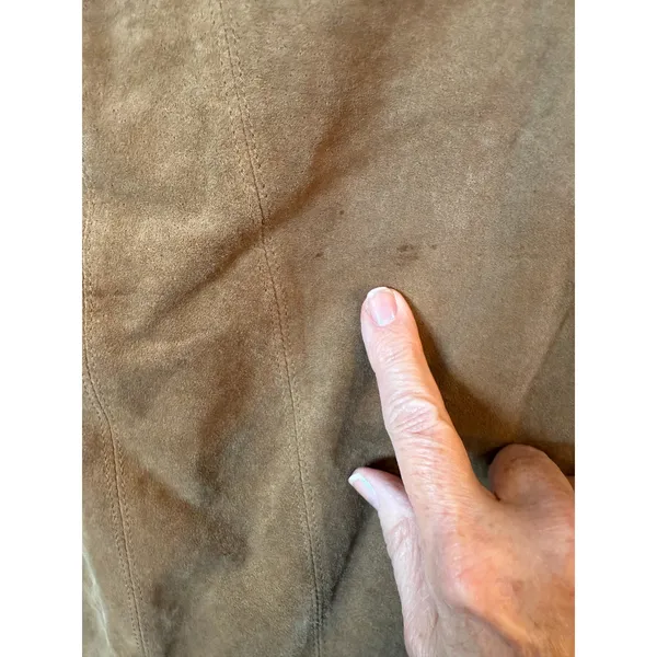 Ideology Vintage Skirt Womens 8 Brown Suede Leather Flare Hem Boho Classic - Image 5