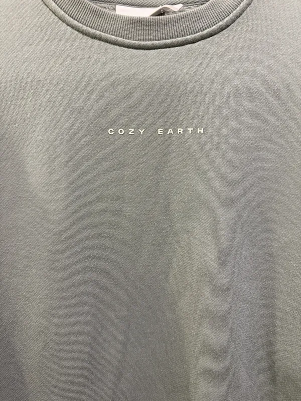 Cozy Earth Cityscape Crewneck Sweatshirt Light Green - Image 5