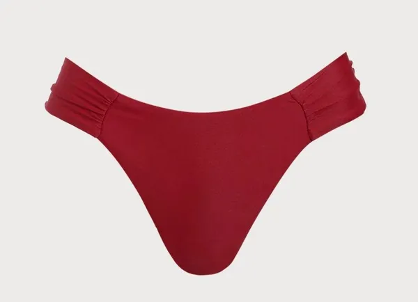 Berlook Red Ruched Knot Bikini Top & Red Ruched Bikini Bottom - Image 4