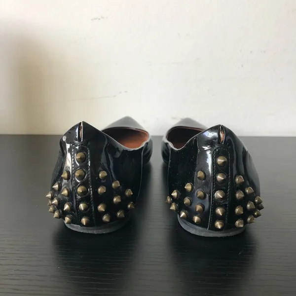 Alexander McQueen Patent Spiked Ballet Flats - Image 3