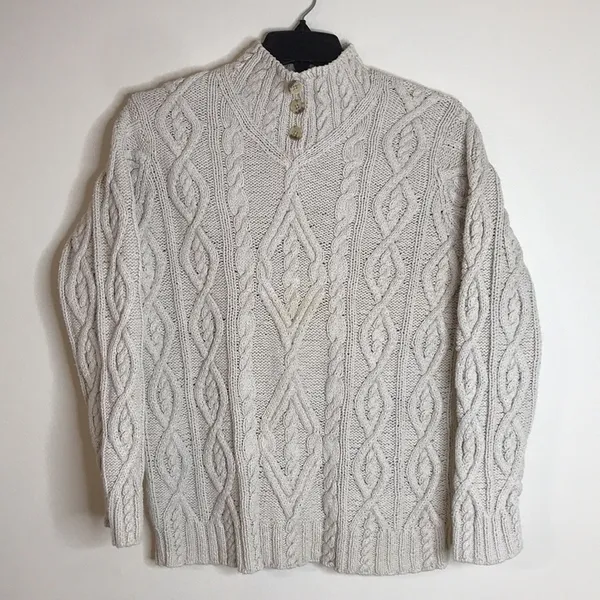Lauren‎ Ralph Lauren ladies hand knit silk cotton linen blend pullover sweater M - Image 2