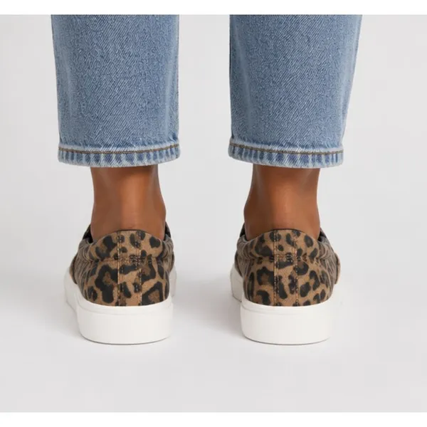 No Boundaries Womens Leopard Twin Gore Canvas Slip On Memory Foam Sneakers 7.5W - Image 9