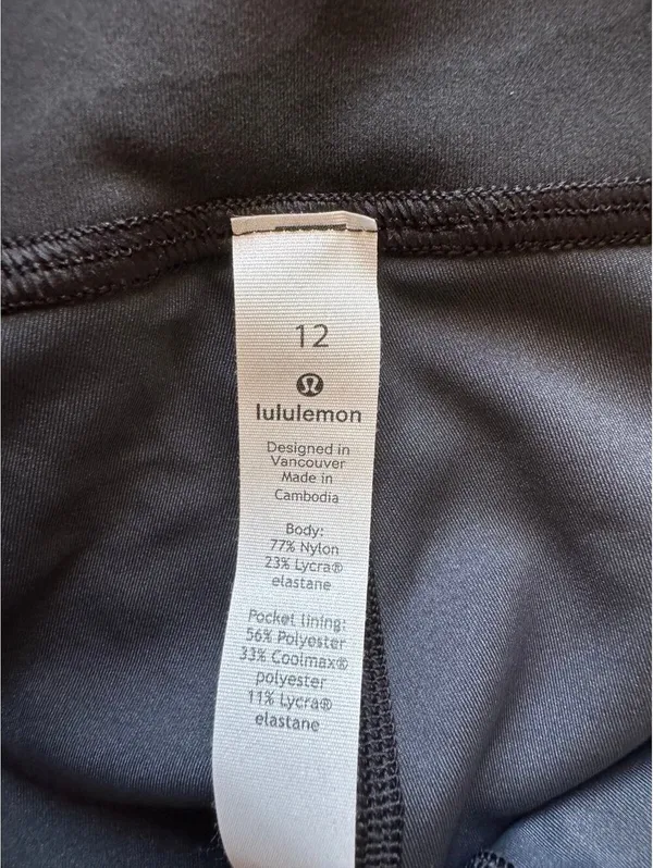 Lululemon Wunder Train High Rise 25” Heritage Camo Deep Coal Black Size 12 NWT - Image 6