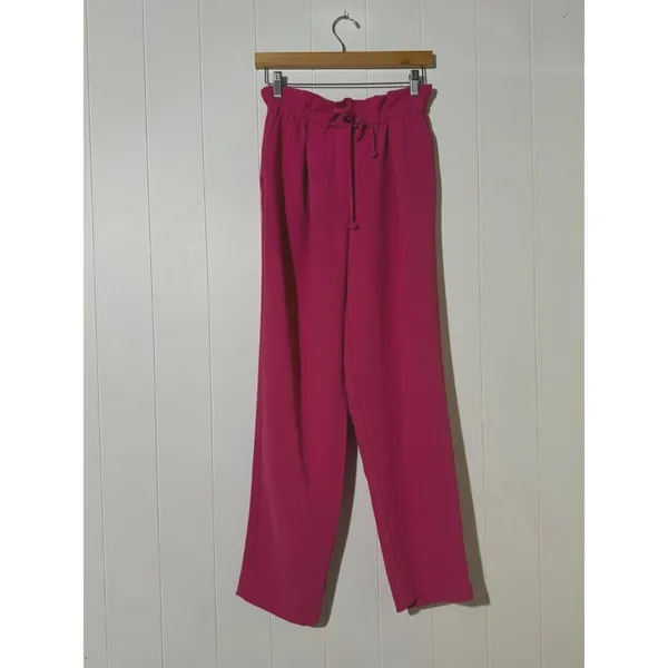 Aritzia Wilfred Paperbag Pants Fuchsia Drawstring High Rise Small - Image 5