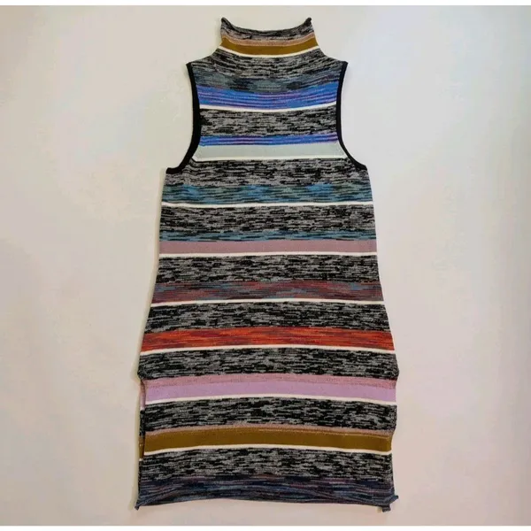 Anthropologie Maeve Stripe Sleeveless Sweater Tunic Sz M Lagenlook Preppy Funky Kitchie - Image 2
