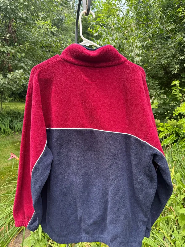 Faded Glory Vintage Quarter-Zip- red and blue - Image 3