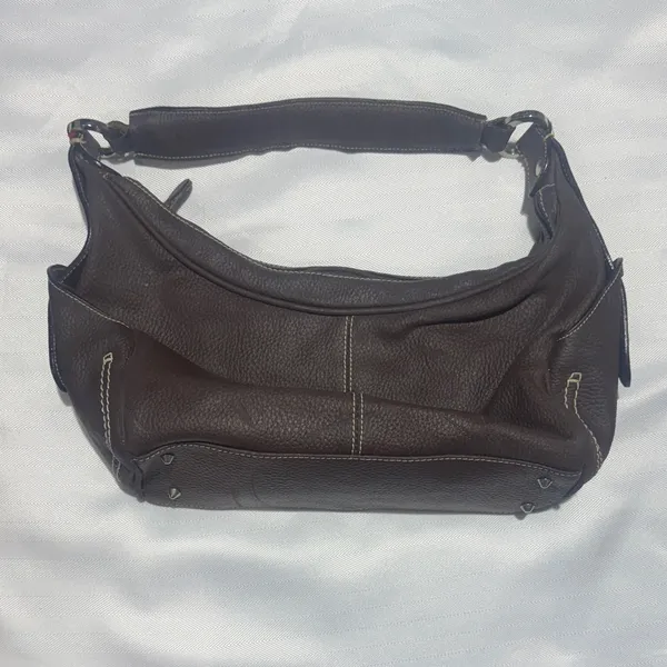 Everyday Dark Brown Pebbled Leather Shoulder Bag - Image 2
