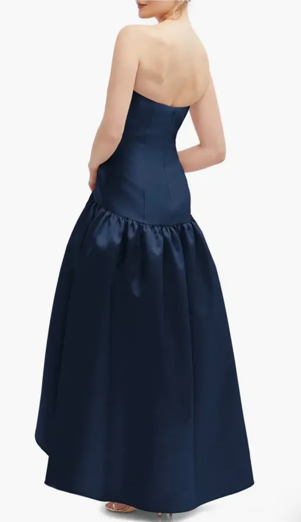 Alfred Sung Strapless Satin Gown - Image 3