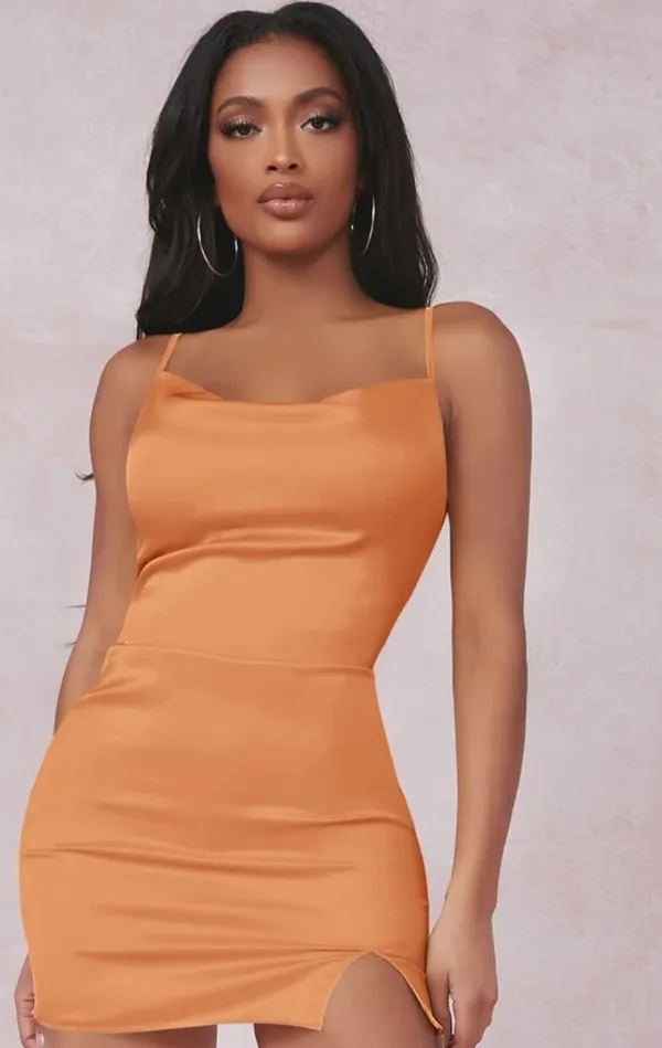 Cami Satin Body Con dress - Image 4