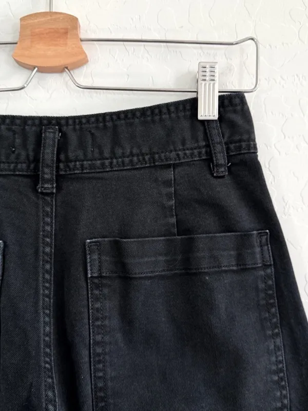 ZARA The Marine Straight Jeans in Black Size 6 - Image 10