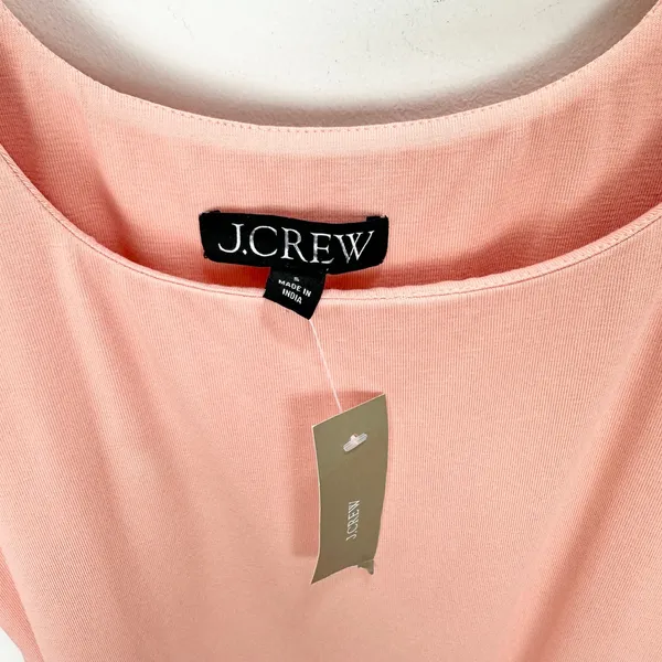 J.Crew Drop Waist Mixy Dress Midi Cotton A Line Minimalist Blush Pink Small NWT - Image 6