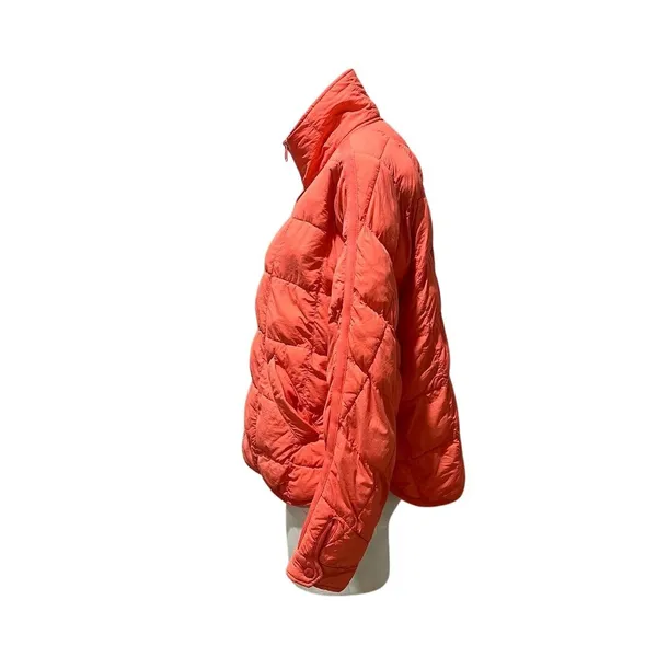 Free People Women's Pippa Packable Puffer Jacket Orange Size M - Image 4