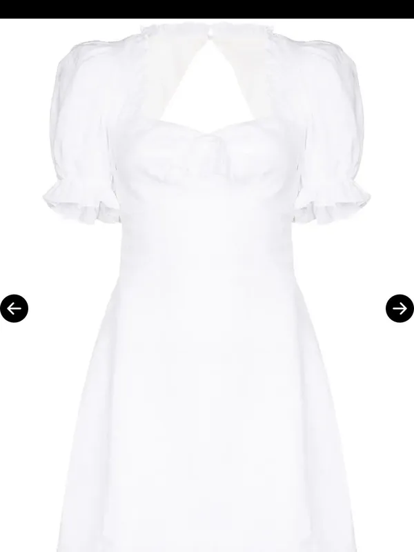 NWOT reformation Easton puff-sleeves mini dress - Image 4