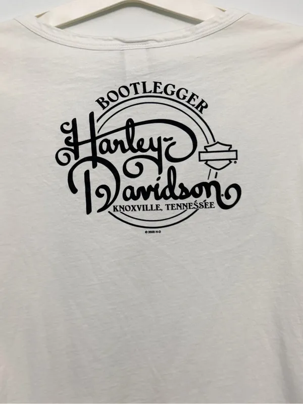 Harley-Davidson white graphic tee Bootlegger Knoxville Tennessee XL - Image 11