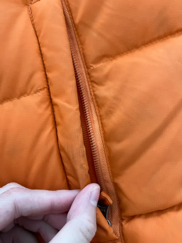 LL Bean Goose Down Puffer Vest. Orange Size XS - Image 11