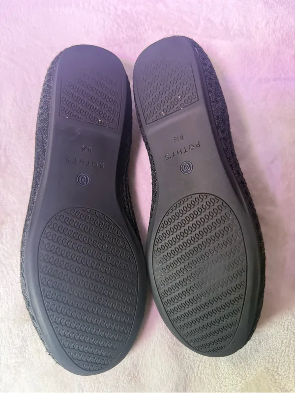 Rothy's Black Knit Ballet Flat with Blue Accent - Image 11