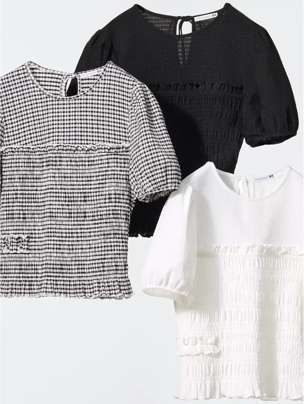 Uniqlo Cecilie Bahnsen Shirring Volume Sleeve T-Shirt NWT Black Small - Image 4