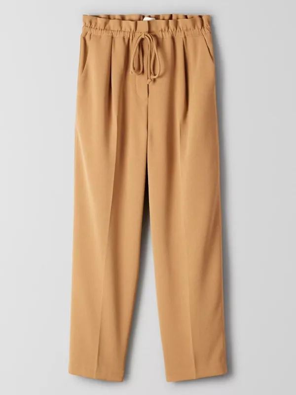 NEW Aritzia Wilfred Kari Paperbag Pants Mustard Yellow Relaxed Fit Size S chic - Image 2