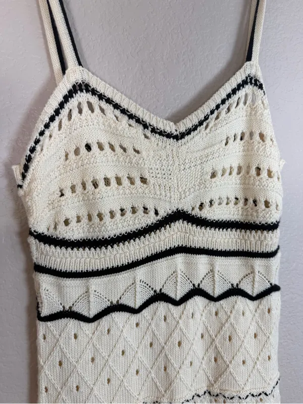 Commense Paros Crochet Eyelet See Through Midi Dress size XS NEW $50 - Image 16