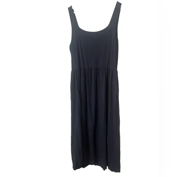 Garnet Hill Classic Dark Gray‎ Casual Tank Midi Dress Size Medium - Image 2