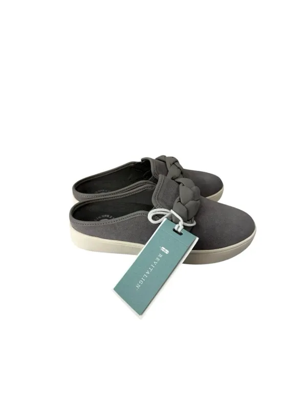 *NEW Revitalign Barbados Hanna Braided Light Gray Slip-On Mules Womens Size 7.5D - Image 3