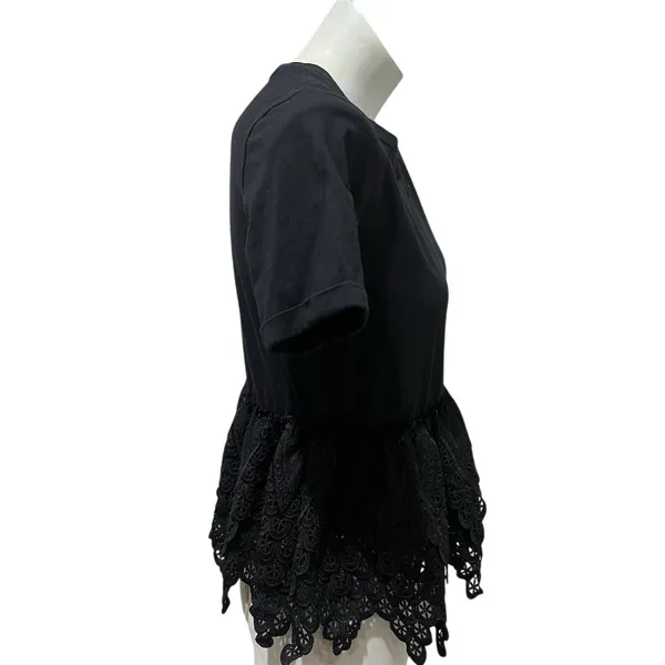 Endless Rose Womens T-Shirt Size S Black Short Sleeve Crew Neck Lace - Image 3