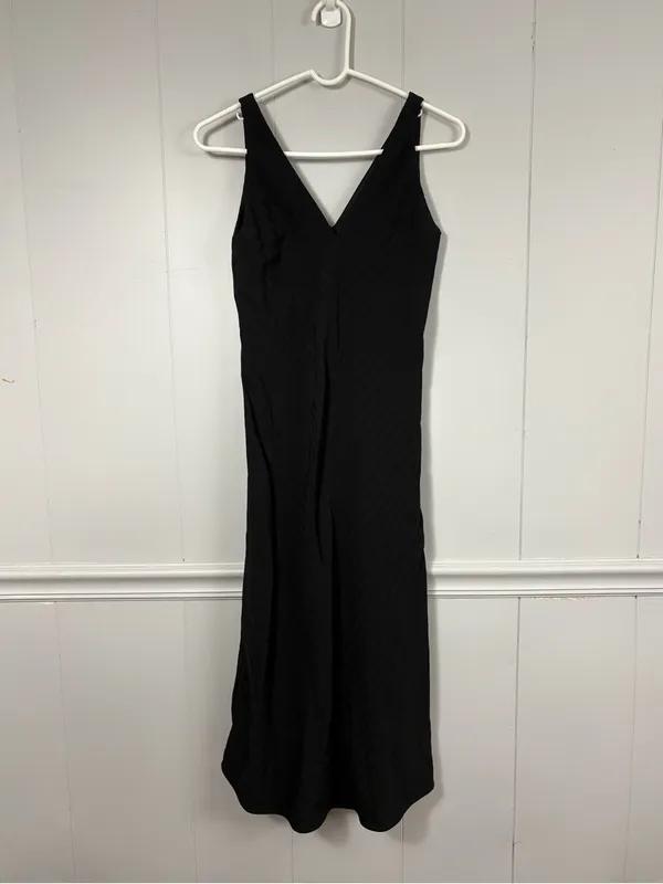 Everlane The City Stripe Black Midi Sleeveless Dress 0 Formal Elegant Classic - Image 4