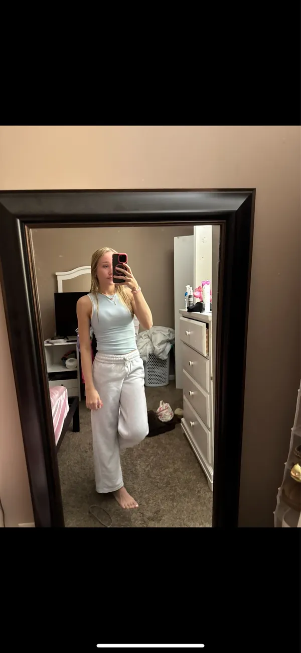 Light grey wide leg sweatpants Gray Size XS - Image 5