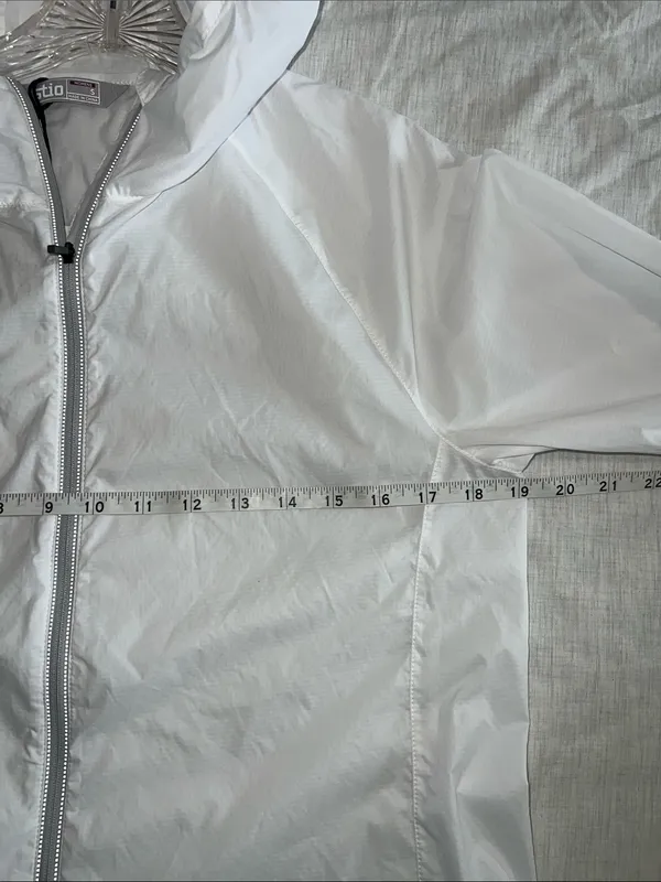 Stio Womens Second Light Windshell Jacket Medium‎ Morning Frost White New - Image 6